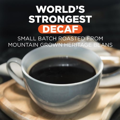Maud's World's Strongest Decaf Coffee Pods, 50ct, Decaffeinated Dark Roast Coffee in Recyclable Single Serve Pods – 100% Arabica Coffee, Compatible with Keurig K Cups Maker