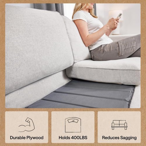 GORILLA GRIP Couch Cushion Support Board - Heavy Duty Fix for Sagging Sofas | 21.5 x 54 Inches, Grey