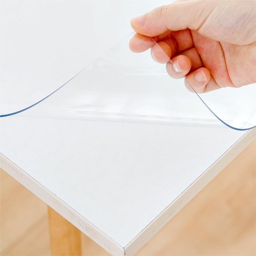 Eisdroma 42 x 78 Inch Clear Table Cover Protector, Clear Table Protector for Dining Room Table, 1.5mm Plastic Table Cover, Waterproof Table Pad for Kitchen, Office