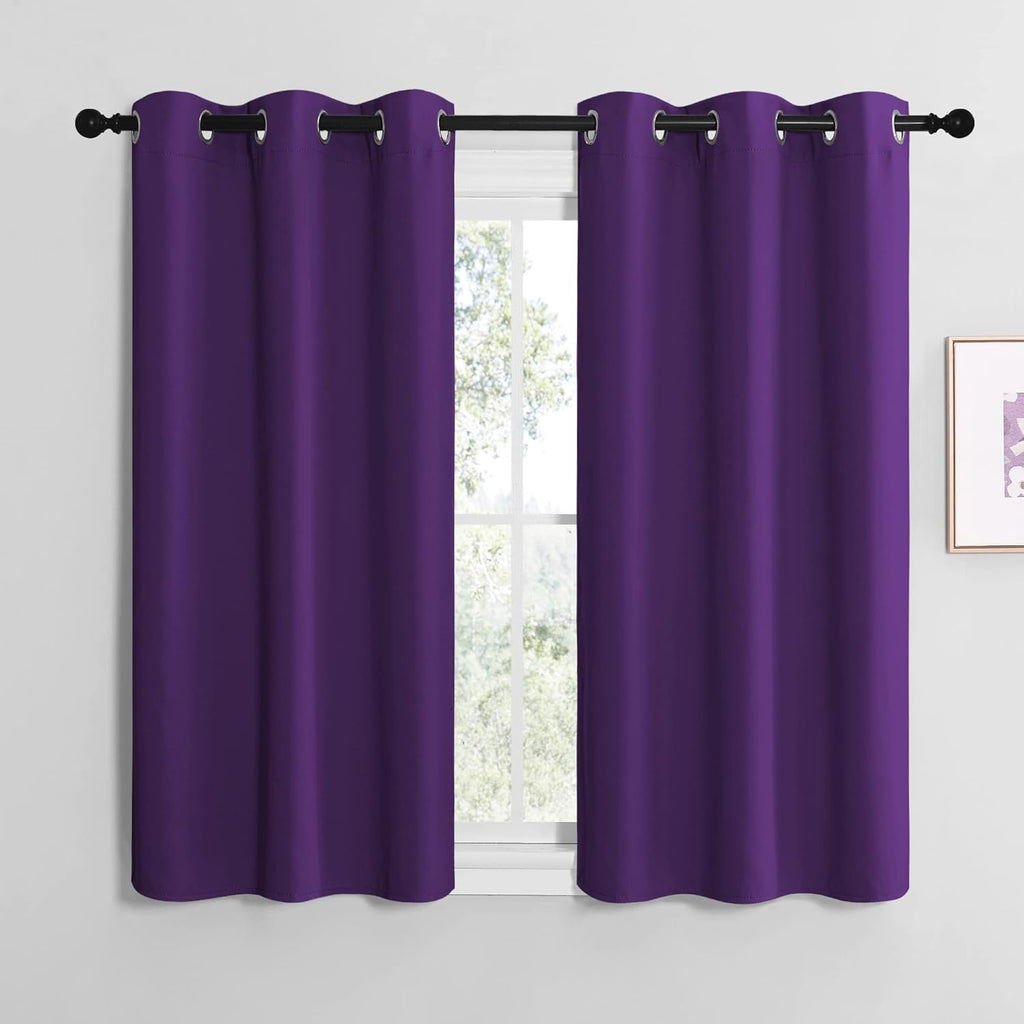 NICETOWN Purple Blackout Curtains - Thermal Insulated Drapes for Home | Set of 2, 42 x 50 Inch
