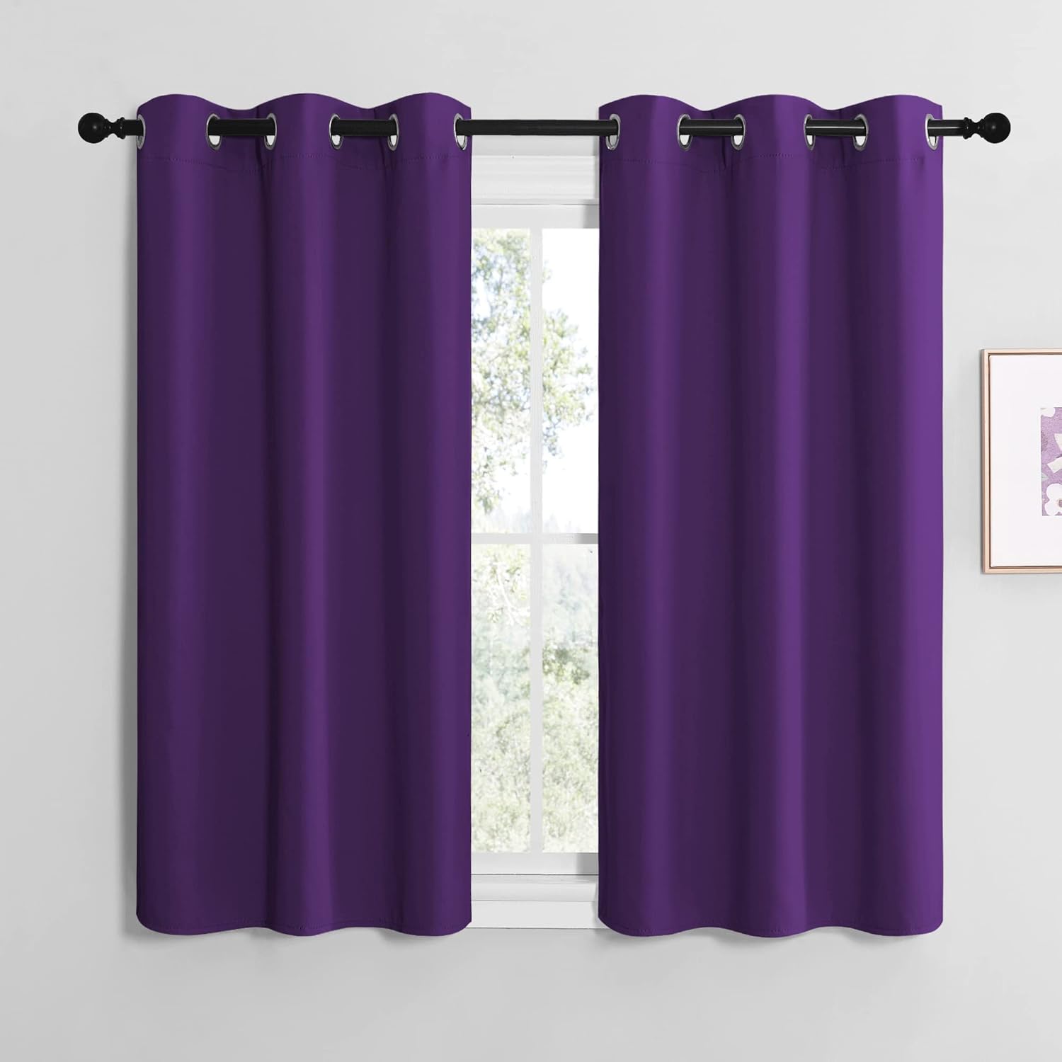 NICETOWN Purple Blackout Curtains - Thermal Insulated Drapes for Home | Set of 2, 42 x 50 Inch