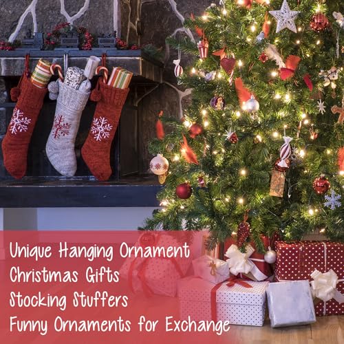Christmas Ornament Set - Fried Cat Holiday Decorations for Tree & Home