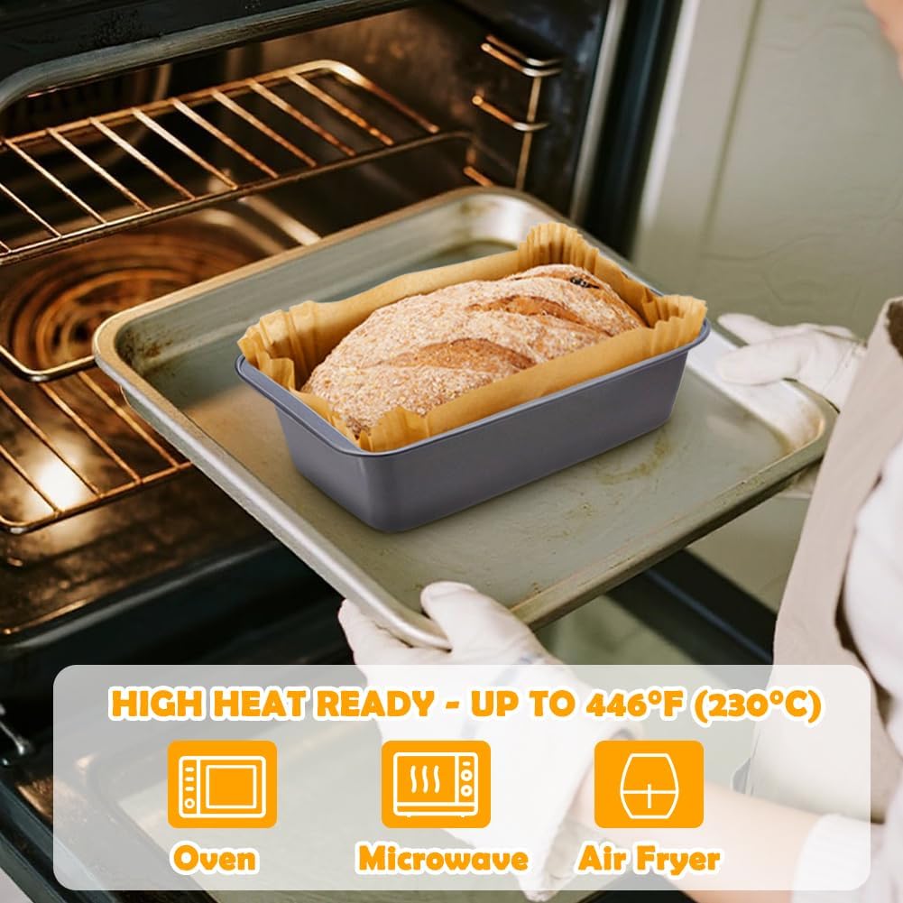 YQL Non-Stick Loaf Pan Liners - 120PCS Disposable Parchment Paper for Baking Bread & Cakes | 9x5 Size