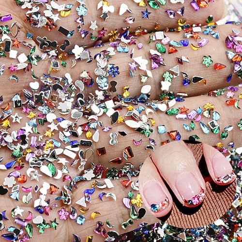 Mini Rhinestones Nail Art Charms Crystals - 2000Pcs Colorful Gems Set