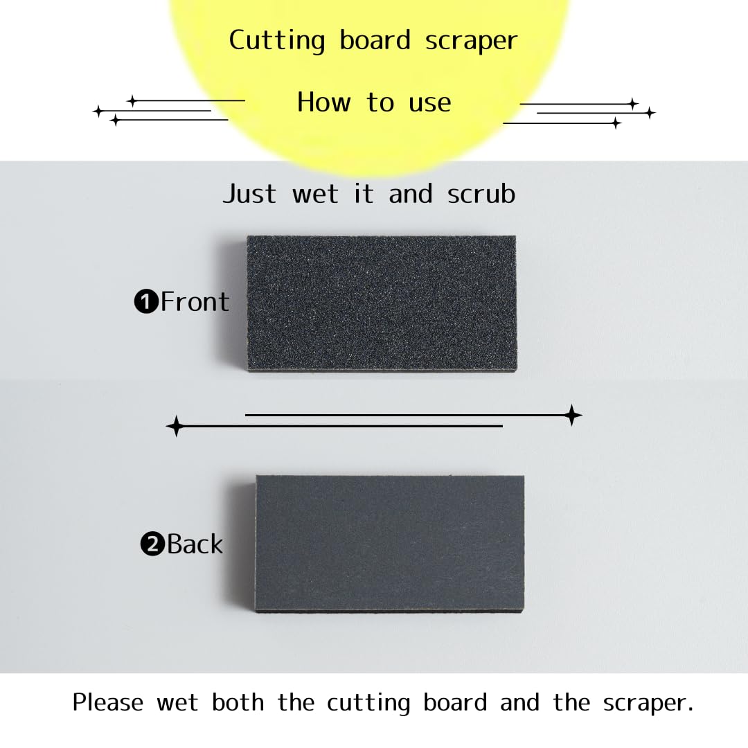 Kitchen Star Tsukihoshi Rubber Cutting Board Made in Japan,Dishwasher-Safe Size:14.96×9.06×0.39inches(385×233×10mm) Equipped with a Cutting Board Scraper for Synthetic Rubber Cutting Boards (L)