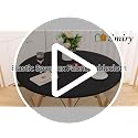 Smiry Round Spandex Tablecloth - Waterproof Elastic Cover for 45"-56" Tables