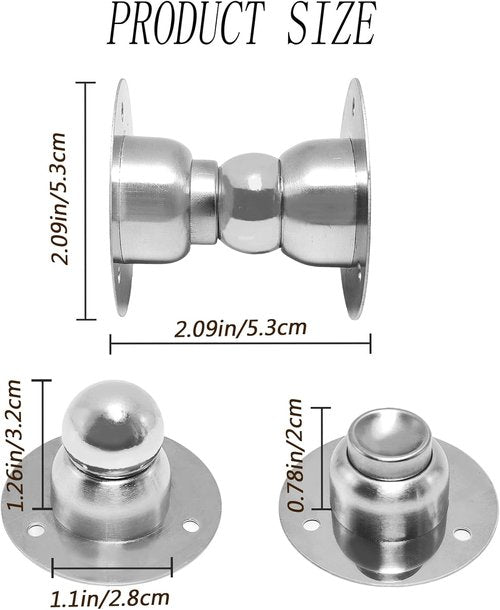 Cucumis Magnetic Door Stopper - Heavy Duty Stainless Steel Mini Soft-Catch | Wall Mount for Home & Office