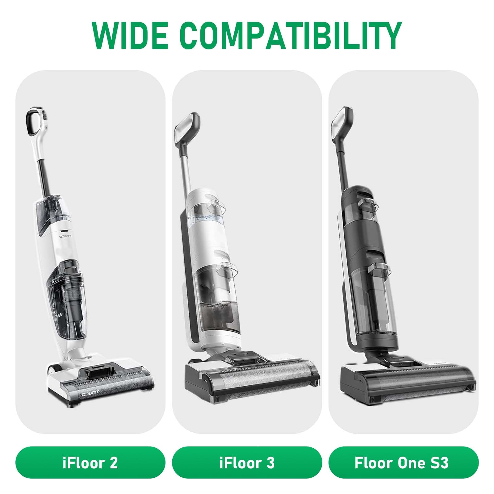 Klypticfit Roller Brush Replacement Kit Compatible with Tineco iFloor 2, iFloor 3,Floor One S3 Cordless Wet Dry Vacuum Cleaner,2 Pack Brush Roll Replacement Accessories