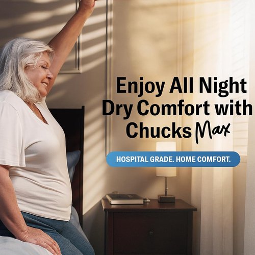 Chucks® MAX Disposable Adult Bed Pads - Breathable Incontinence Underpads | XXX-Large 36"x36" | Heavy Duty 10X Absorbency (20 Count)