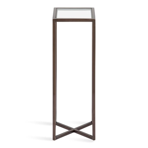 Kate and Laurel Jaspur Modern Drink Table, 7 x 7 x 21, Bronze, Decorative Glam Accent Table for Display and Storage