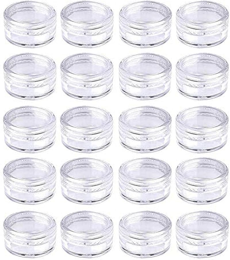 Sluswallow 5ml Clear Travel Sample Jars with Lids - 20 Pack