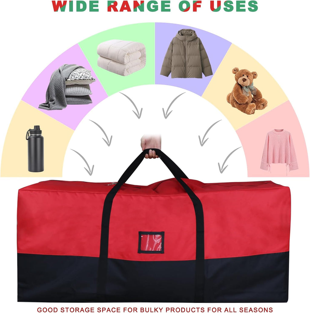 Skiennix Christmas Tree Storage Bag - Extra Large Waterproof 600D Oxford for 7.5 Ft Trees | Zipper & Card Slot