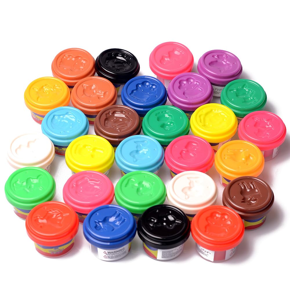 Waybla 28 Packs Modeling Dough for Kids, 14 Colors, 1 Oz Mini Cans, Soft Dough for Toddlers, Classroom Rewards, Party Favors, Preschool Arts and Crafts