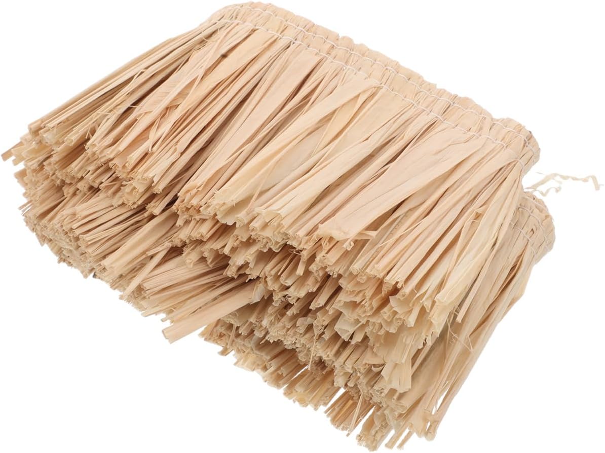 Skiennix Natural Raffia Fringe Trim - Handmade Straw Tassels for Boho Decor | DIY Wall Hanging