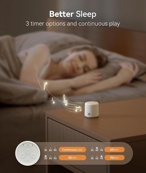 Dreamegg Portable White Noise Machine - Egg-Sized Sleep Aid with 16 Nature Sounds & Timer | Cream