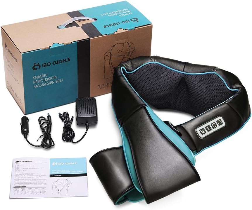 Mo Cuishle Shiatsu Neck and Back Massager with Heat - Electric 4D Deep Tissue Relief for All | Perfect Gift for Mom, Dad, and Loved Ones