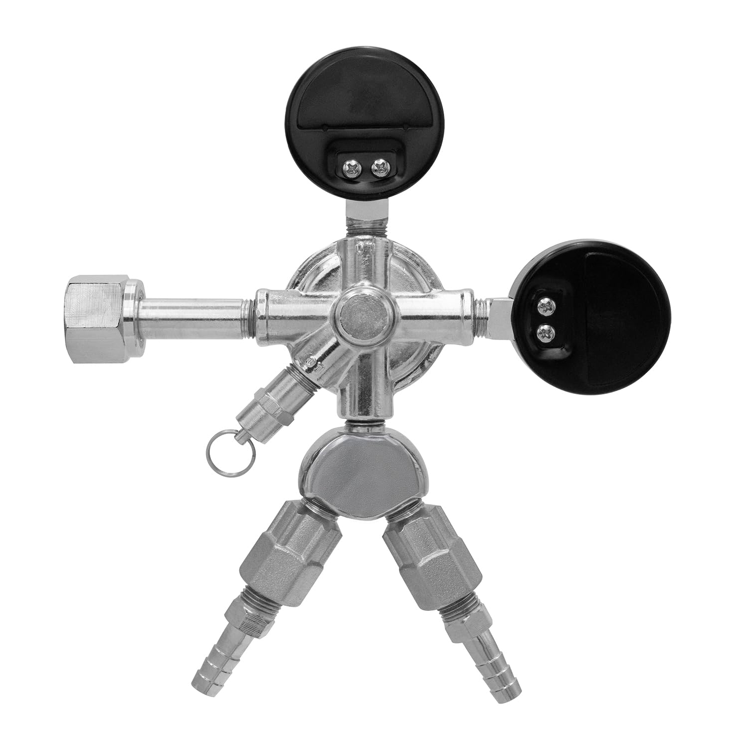 Kegco KC LH-542-2 Dual Product Premium Pro Series Dual Gauge Co2 Beer Regulator, Chrome