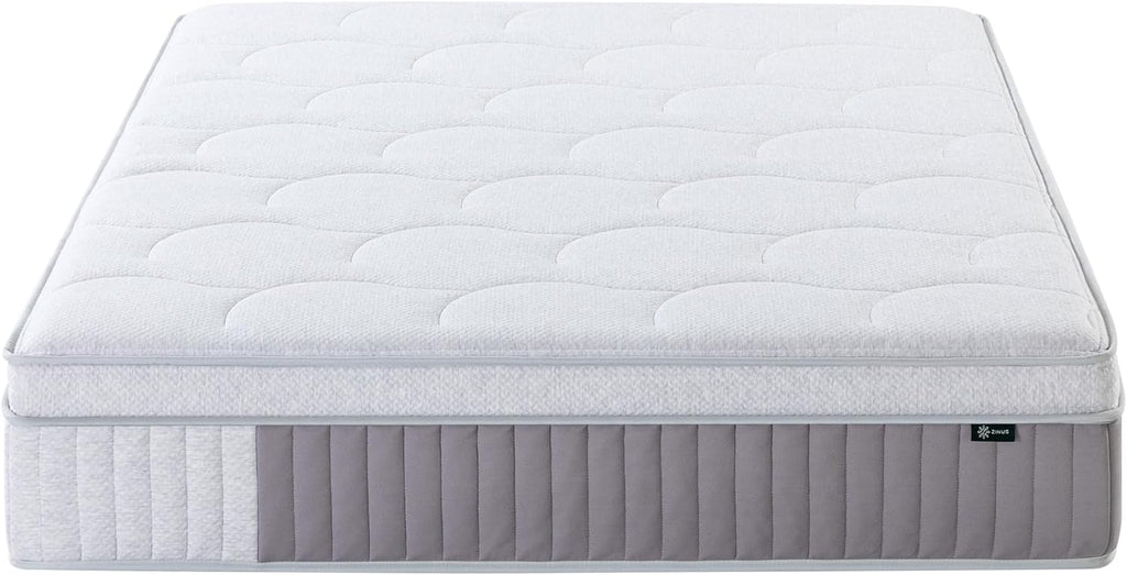Zinus Cool Support Queen Hybrid Mattress - Cooling Gel Memory Foam & Heavy-Duty Coils for Soothing Pressure Relief
