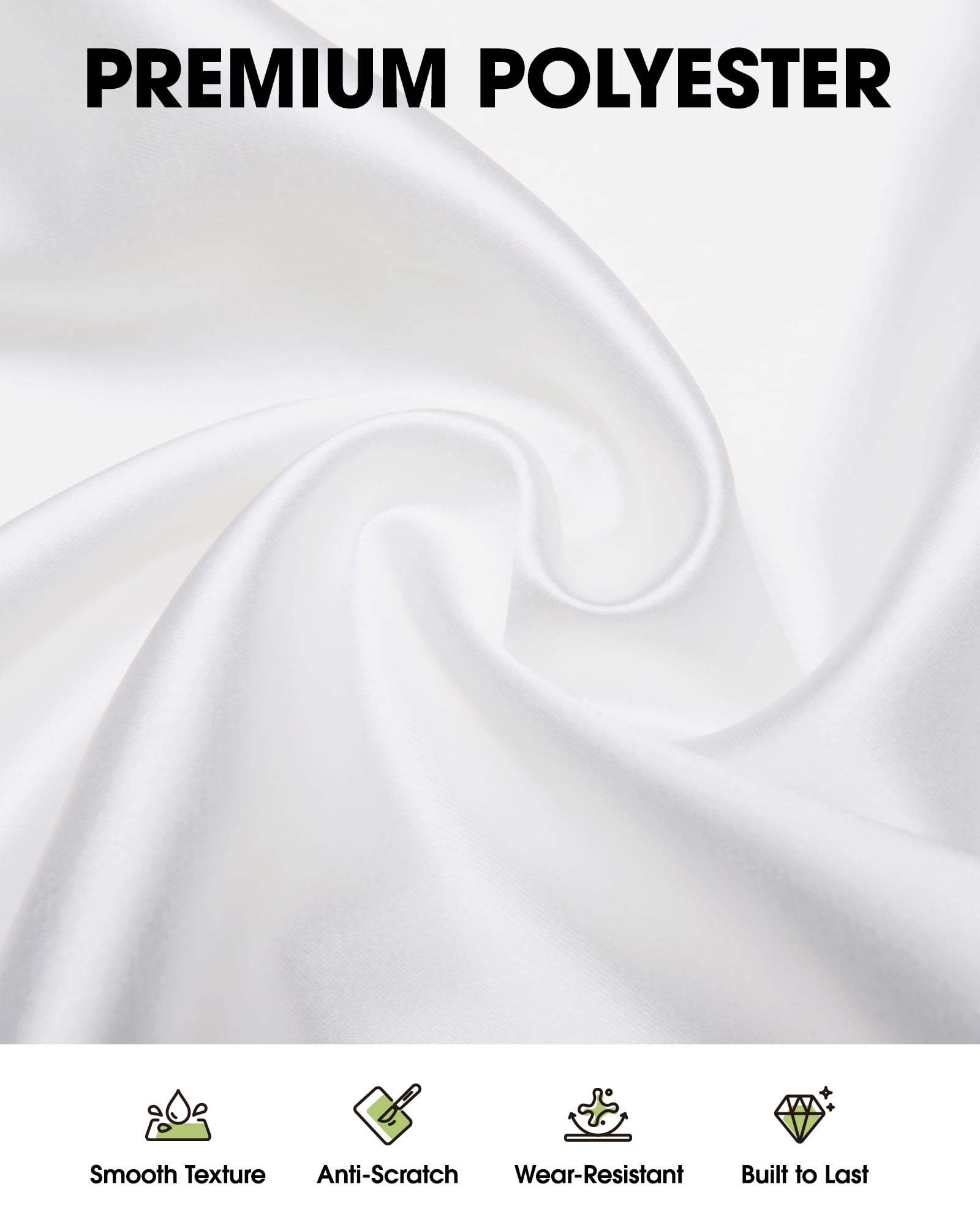 Pureegg Rectangle Table Cloth 60" x 102" – Durable Polyester Tablecloth Offers Reusable & Washable Protection, Ideal for Outdoor Party, Picnic, Wedding, Banquet and Birthday, 9 Pack, White