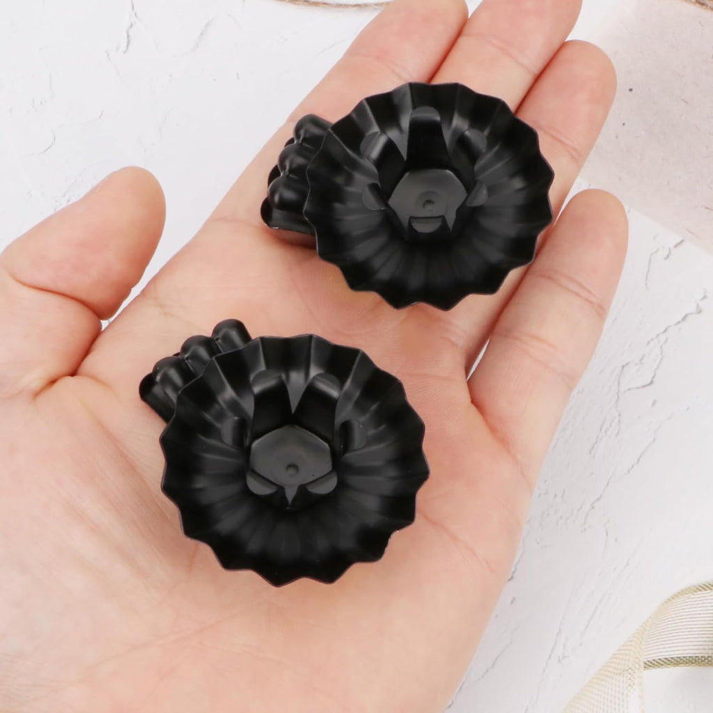 Skiennix Candle Holders - Silver Clip-On Metal Clips for Christmas Tree | Set of 20 Pcs (Black)