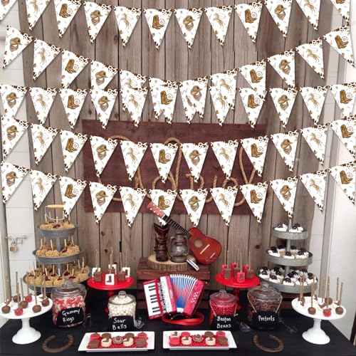 Cowboy Pennant Banner - Western Party Decoration for Birthdays