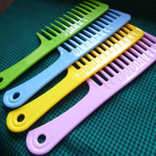 zYoung 4 Pcs Wide Tooth Detangling Hair Comb Set for Curly & Wet Hair