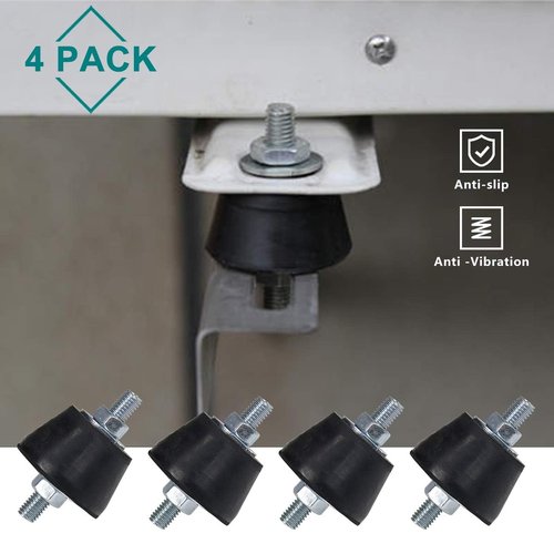 Daisypower Air Conditioner Rubber Anti-Vibration Mounts Pad, Shock Absorbing Isolator Mounting Pads for for Outdoor Ductless Mini Split Units AC Bracket, Condensers,Compressors, M8 (S)