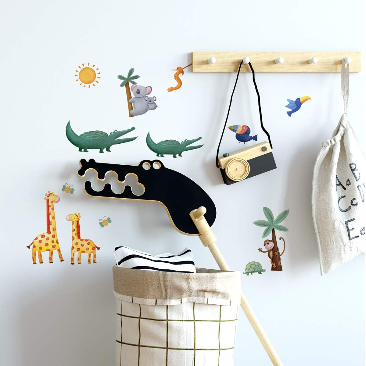 RoomMates Jungle Adventure Wall Decals - Easy Peel and Stick Design for Kids' Rooms