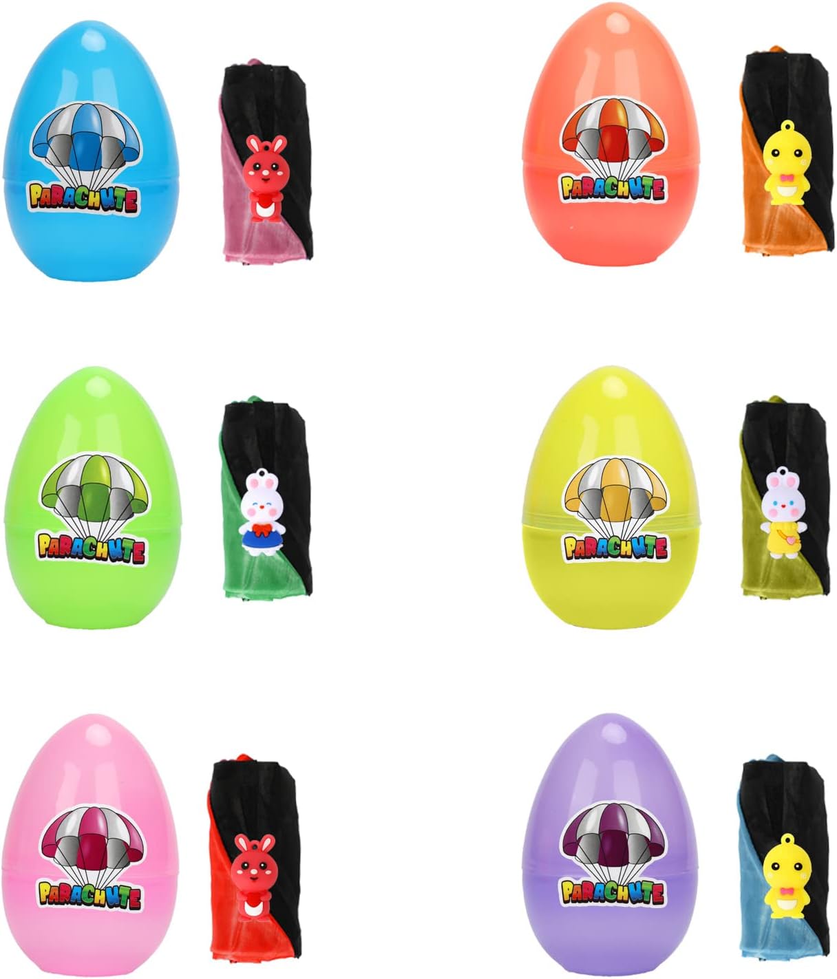 Skiennix 6 Pack Easter Eggs - Fun Parachute Toys for Kids | Perfect Easter Basket Stuffers