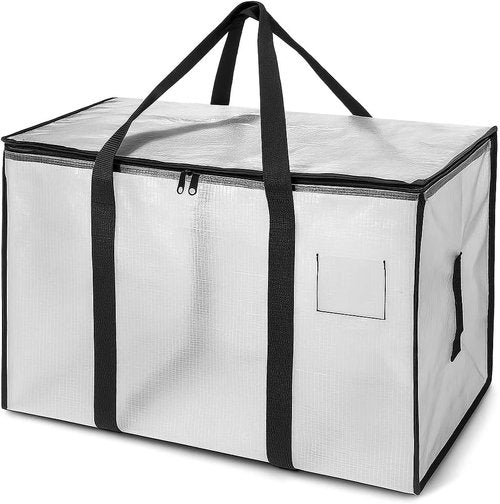 Heavy Duty Clear Tote Bag - Extra Large Durable Storage Bin with Zippered Closure & Reinforced Handles for Home, Travel & Garage Use