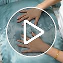 JUWENIN Satin Pillowcase Set of 2 - Standard Size, Aqua Blue with Zipper