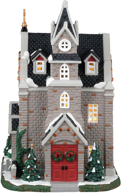 Lemax St. Luke's Church Figurine - Charming Holiday Decor for Festive Celebrations