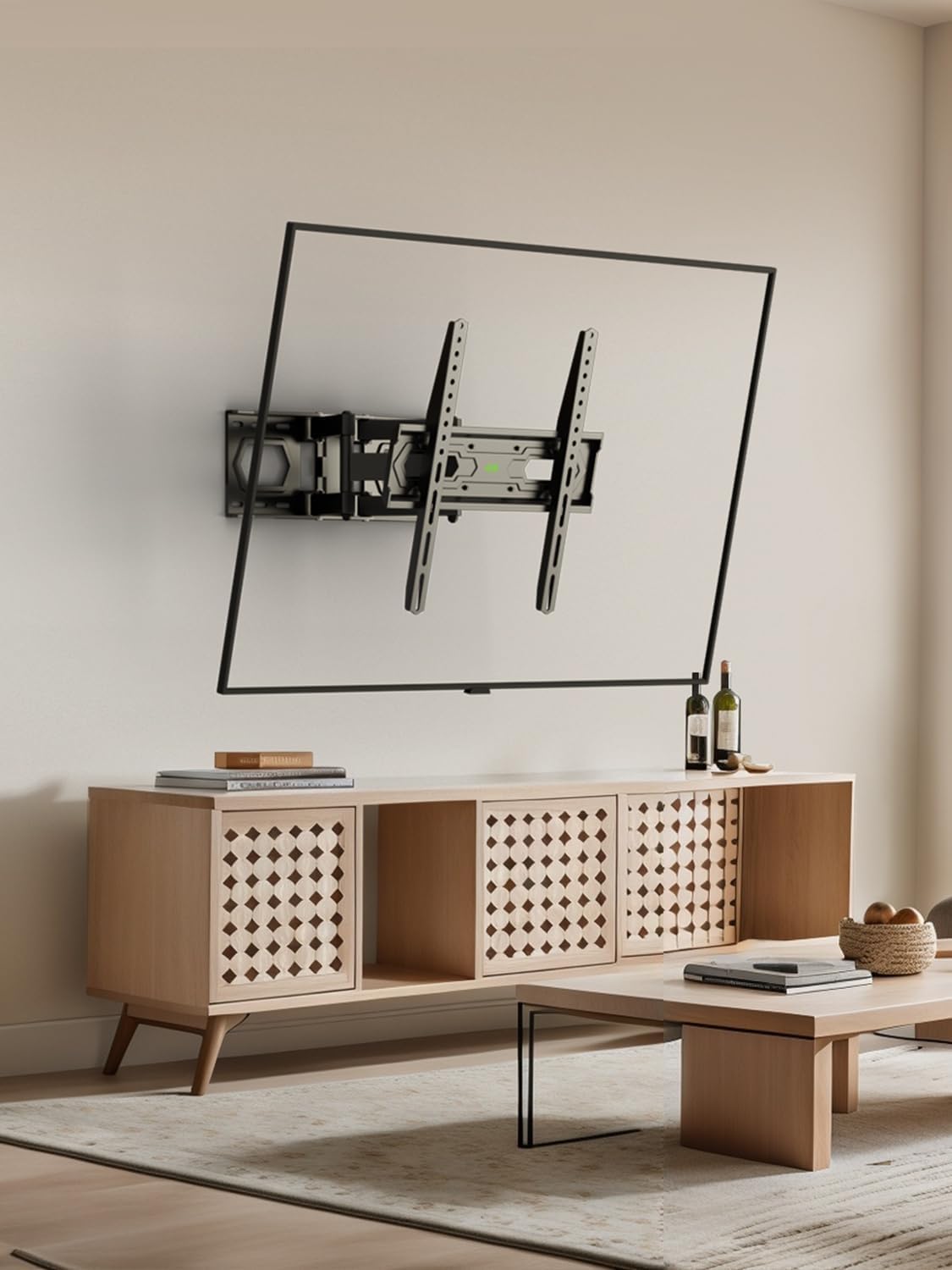 USX MOUNT Full Motion TV Wall Mount for 32-74 Inch Flat Screen | Swivel & Tilt Dual Arms, Max VESA 400x400mm