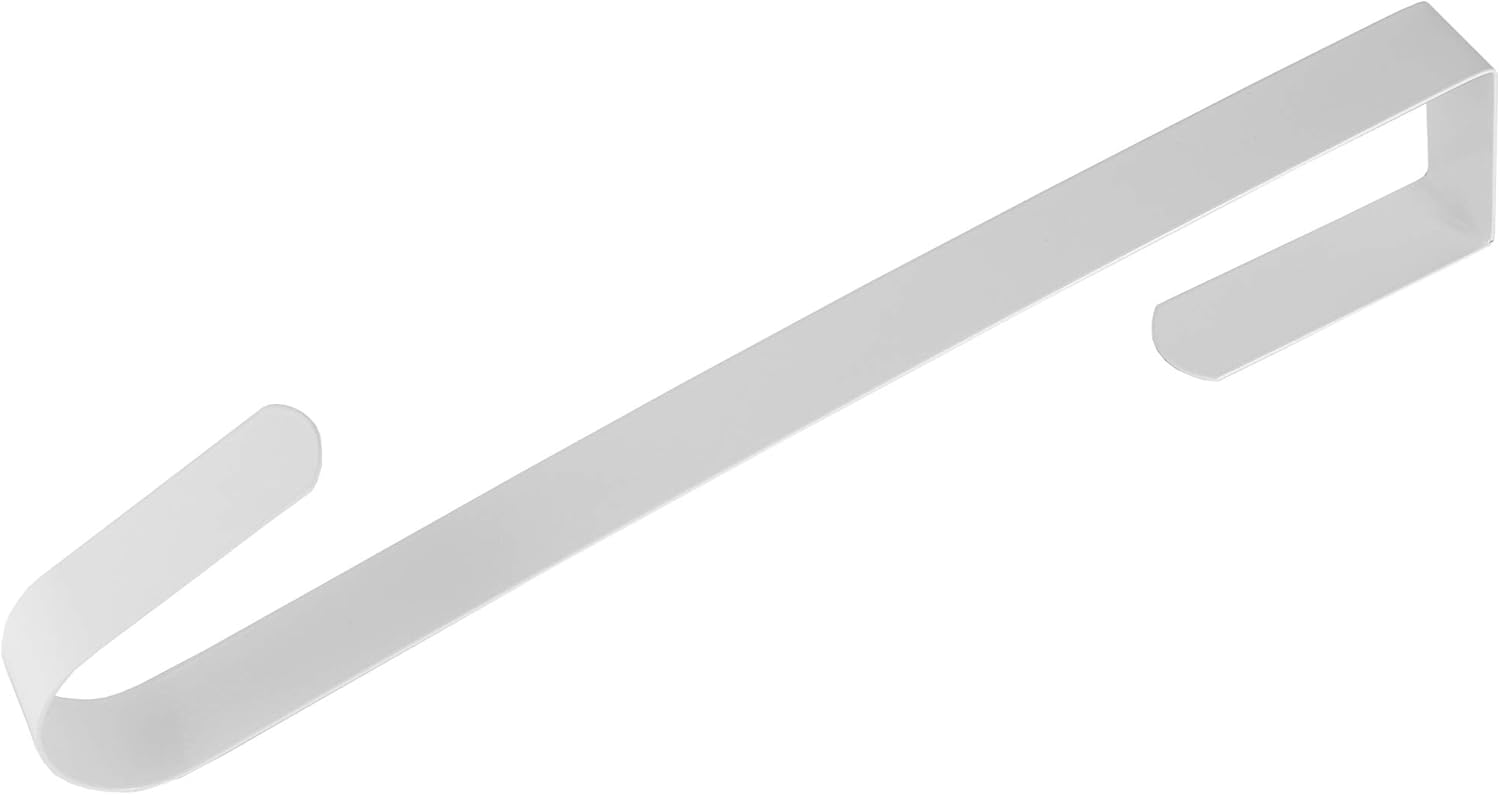 RN'D Over Door Wreath Hanger Hook - Slim Metal Seasonal Holder for Front/Back Door (White, 12")