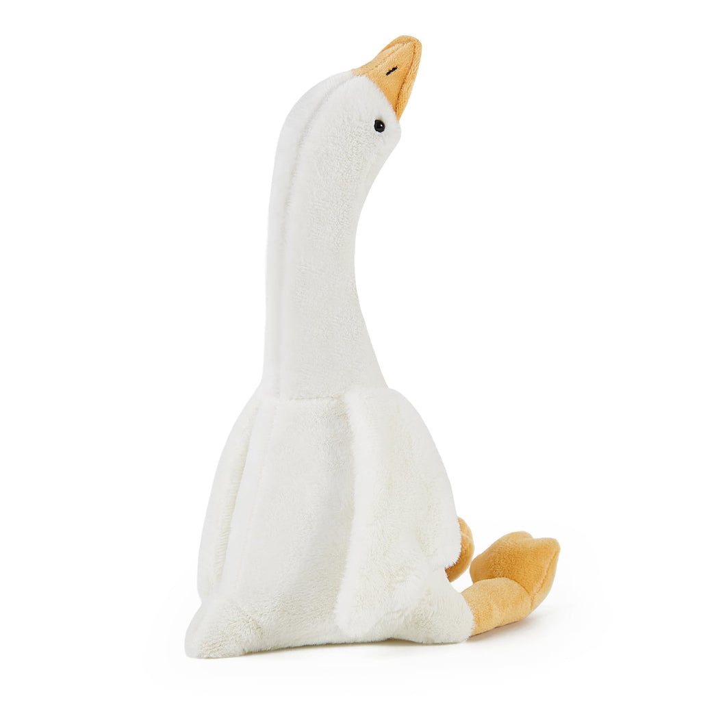Heamoe 15.7" Swan Stuffed Animal, Cute White Fluffy Goose Duck Stuffed Plush Toy Hugging Pillow Gifts for Kids Birthday