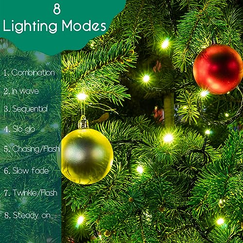 Battery Operated Christmas String Lights 50 LED with 8 Modes & Timer