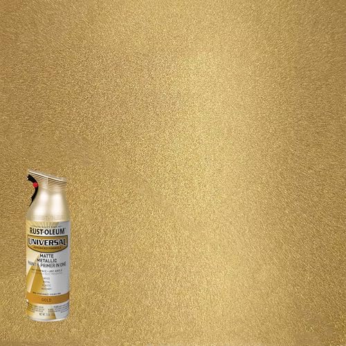 Rust-Oleum Universal Metallic Spray Paint, Matte Gold, 11 oz (6-Pack)