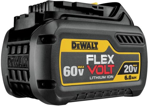 DEWALT FLEXVOLT 20V/60V MAX Lithium Ion Battery - High Capacity 6.0Ah for Extended Power