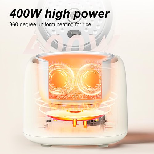 Akureo 5 cup 2.5L Low Suger Rice Cooker with 304 Stainless Steel inner pot, healthy for 2-3-person households, Office workers & low carb dieters, exercisers and the elderly