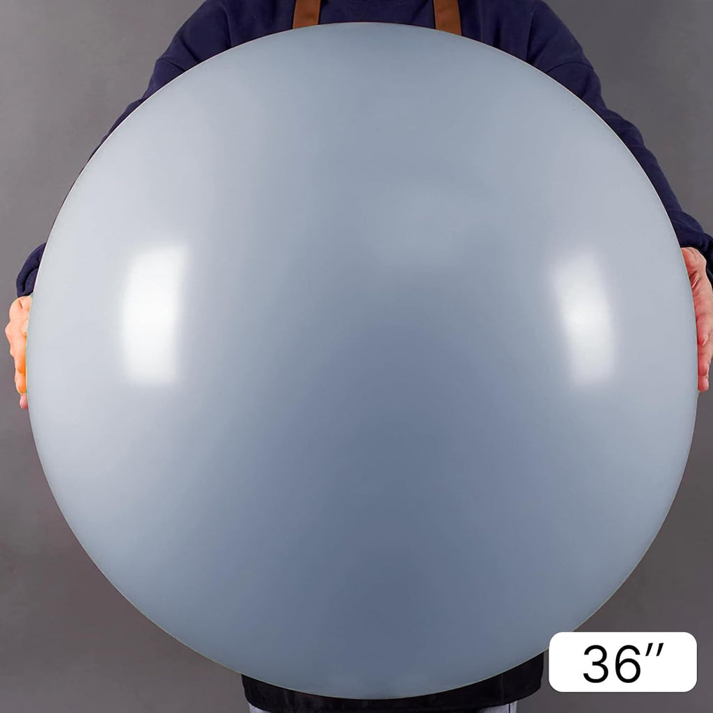 PartyWoo Dusty Blue Balloons - 36 Inch Slate Blue Latex Helium Balloons for Baby Shower & Weddings