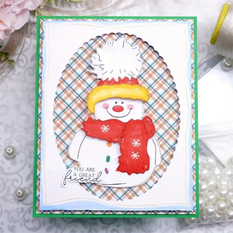 Metal Die Cuts for Scrapbooking and Card Making - Snowman Snowflake Flower Leaf