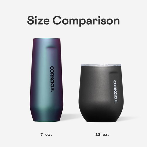 Corkcicle Stemless Wine Tumbler - Keeps Drinks Cold for 6 Hours - Triple-Insulated Stainless Steel - Non-Slip Base - Summer Drinkware Gift - Keeps Drinks Ice Cold - 12 oz - Gloss White