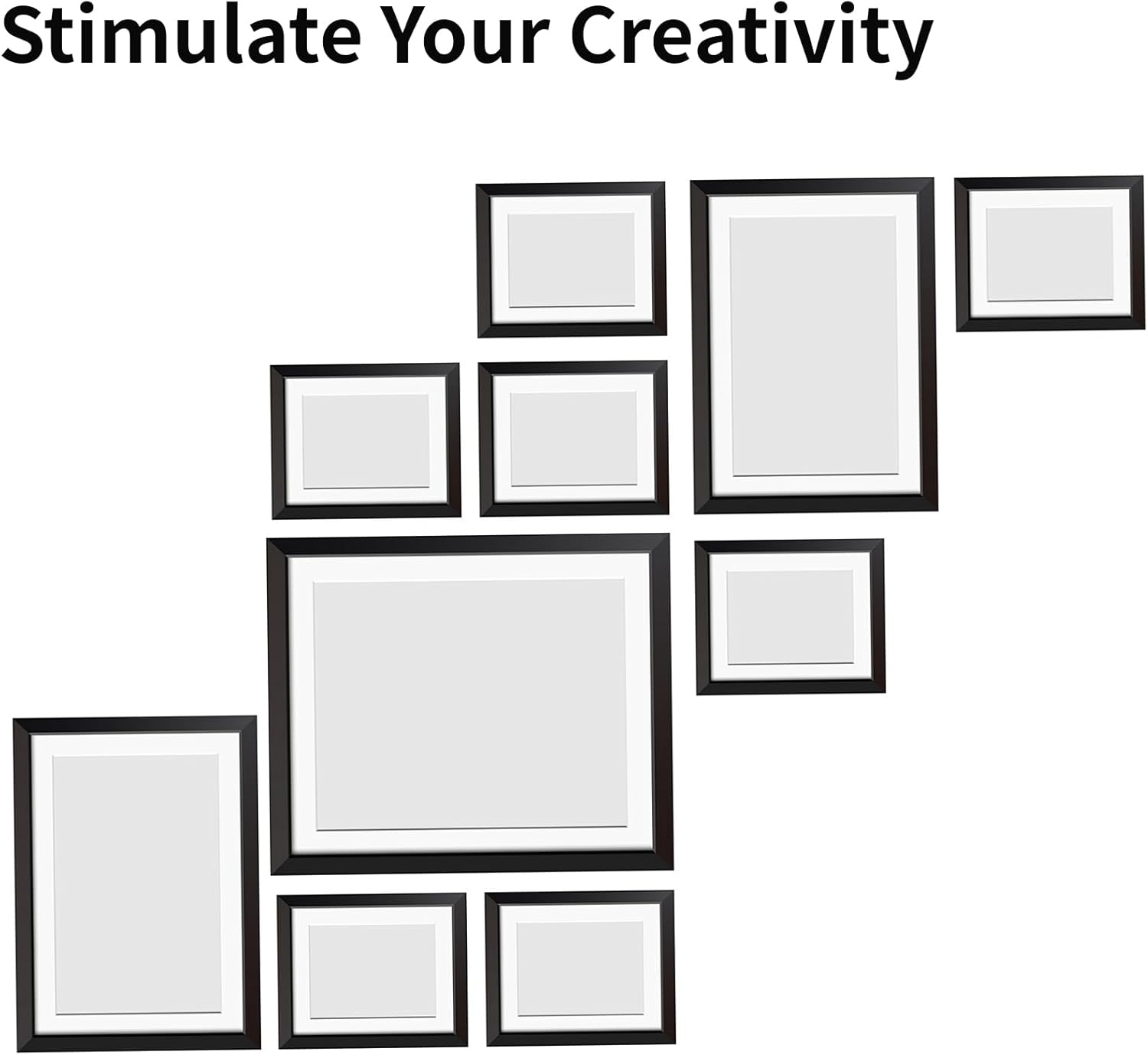 Stable Black Picture Frame by [Brand Name] - 8.5x11 High Definition Plexiglass for Horizontal & Vertical Display