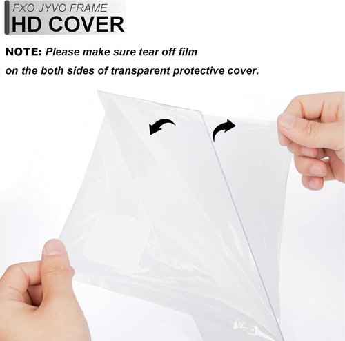 Fxojyvo 9x9 Black Picture Frame - Lightweight & High Transparency for 9"x9" Photos | 1 Pack