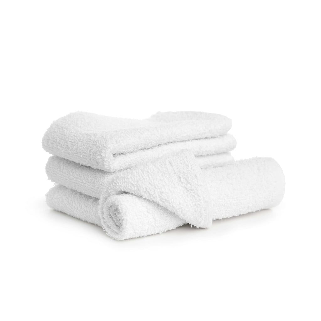 ZUPERIA 100% Cotton Terry Towels Cleaning Cloths, Pack of 50 (12" x 12") Multipurpose, Highly Absorbent, Reusable Cotton Rags, White Bar Towels & Cleaning Rags for Everyday Usage (White)