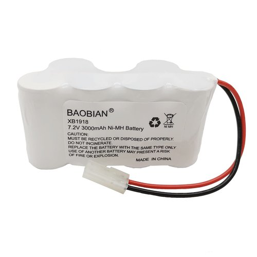 BAOBIAN XB1918 V1950 V1917 VX3 7.2V 3000mAh Ni-MH Replacement Battery Compatible with Euro Pro Shark Vacuum Carpet and Carpet Sweeper