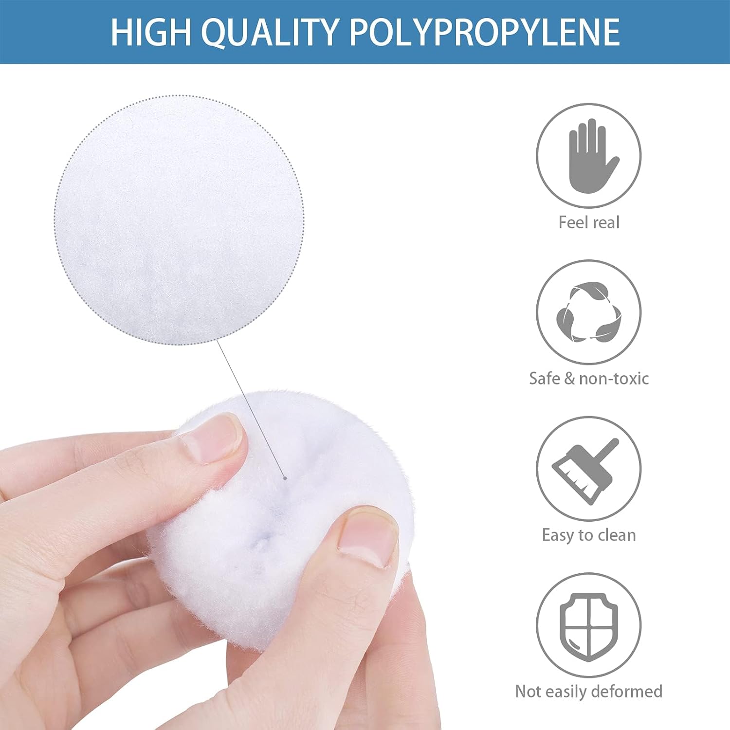 URATOT Snow Toy Balls - 40 Pack Plush Fake Snowballs for Kids | Soft Indoor Winter Fun