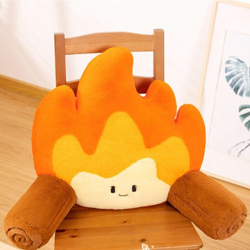 Gujuja Reading Pillow for Sitting in Bed Funny Campfire Back Pillows Cartoon Bonfire Backrest on Chair, Couch, Bed, Sofa and Car