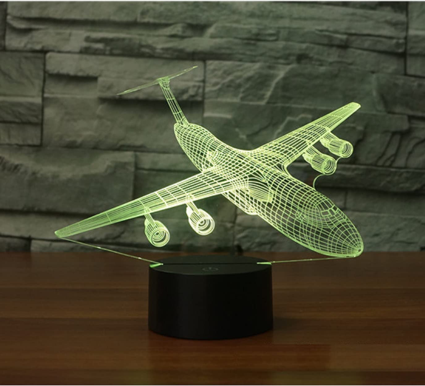 SUPERHONGJIHAO 3D Airplane Night Light Aircraft Led Table Lamp with Remote Control 16 Color Changing Xmas Birthday Gift