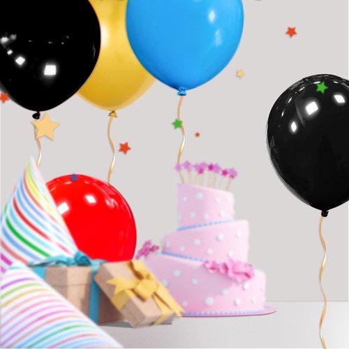Big Balloons 32-Pack - 18 Inch Round Black Latex Party Balloons for Birthday & Wedding Decor
